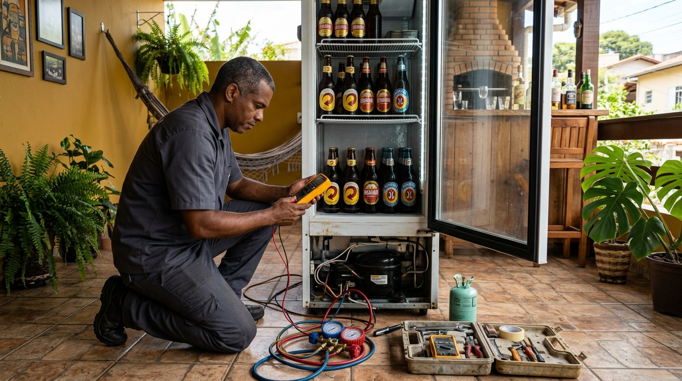 Manutenção da placa eletrônica de cervejeira em Piracicaba‑SP